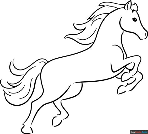 drawing horse outline|easy line drawings horse.